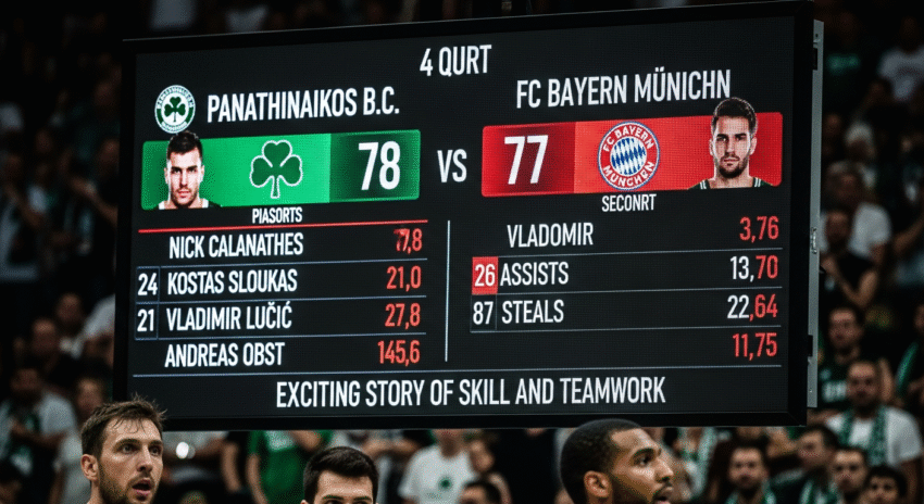 panathinaikos b.c. vs fc bayern munich basketball match player stats​