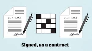 signed as a contract nyt​