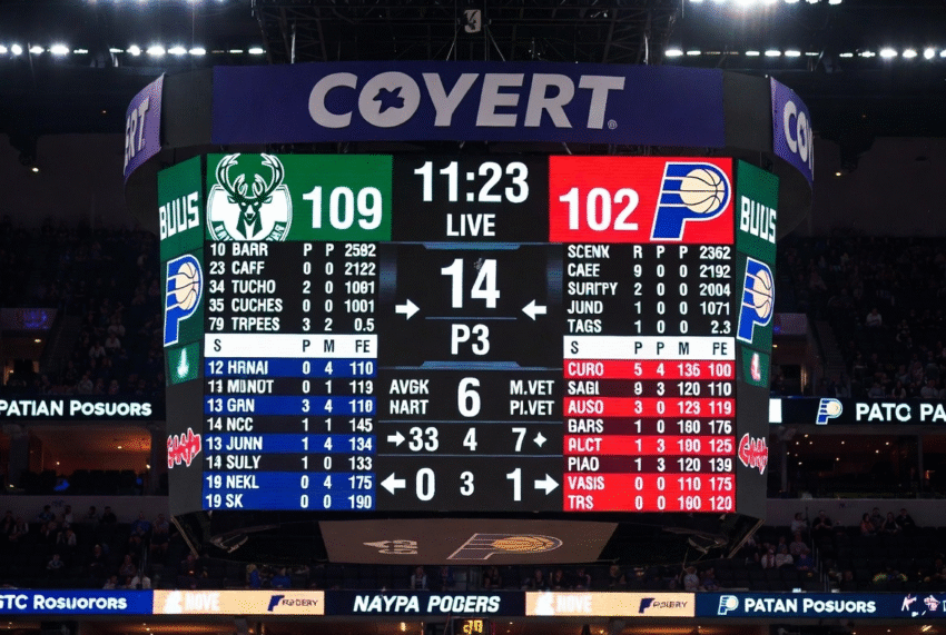 Milwaukee Bucks vs Pacers match player stats