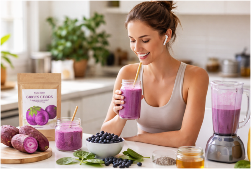 How to use ube powder in your daily wellness routine